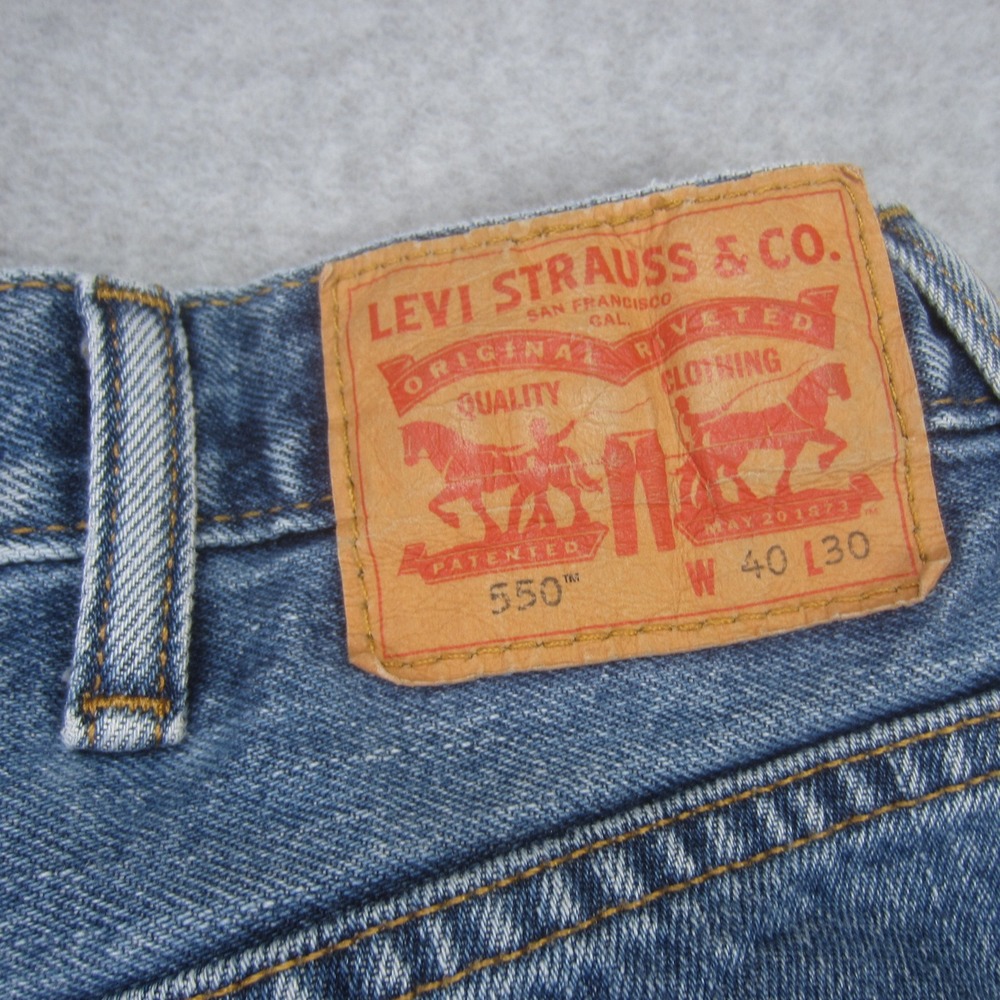 Levis 550 Jeans‎ Mens 40x30 Blue  Relaxed Fit Straight Denim - Picture 6 of 16